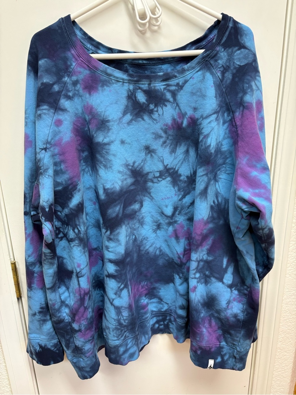 torrid Blue & Purple Tie-Dye Pullover Sweatshirt